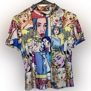 SHEIN ICON Pop Art Print Slim Tee
Multicolor | L | Like New [Sold Out on Shein]